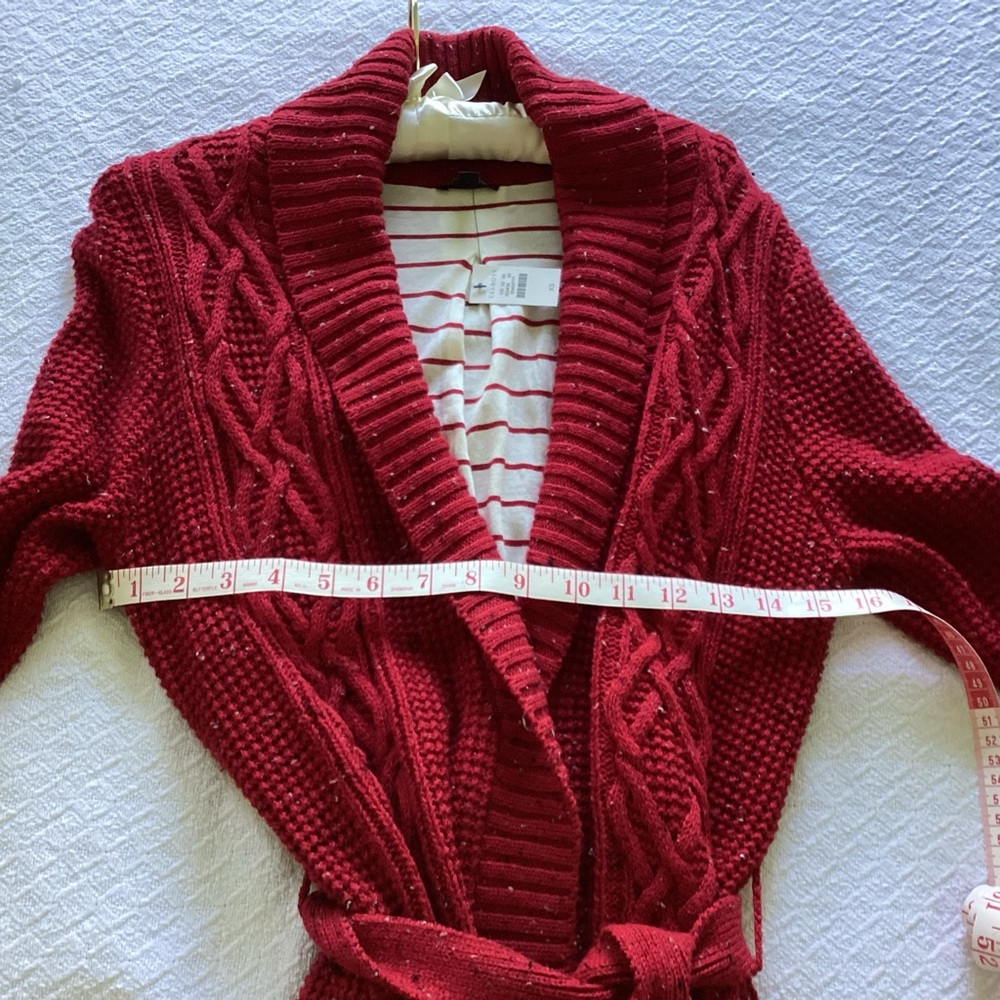 Talbots Donegal Cable Knit Robe XS - Picture 4 of 9